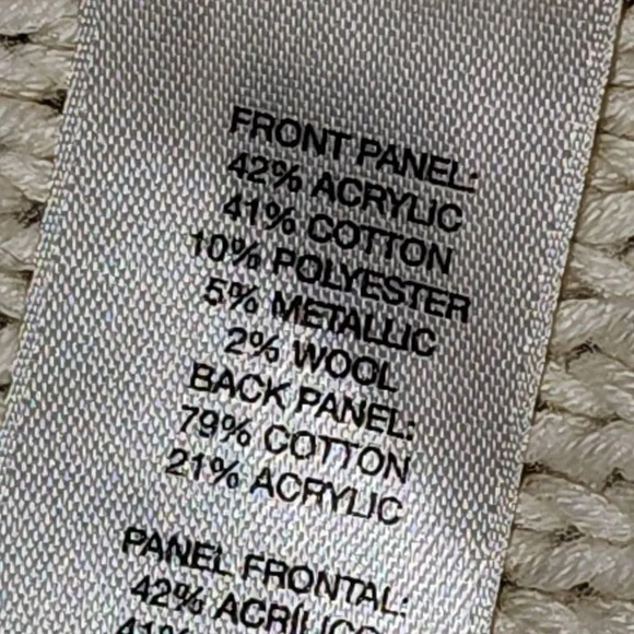 NWT Chico's Womens Neutral Combo Texture Stripe Cali Vest Sleeveless Sweater 1 M - Picture 5 of 5